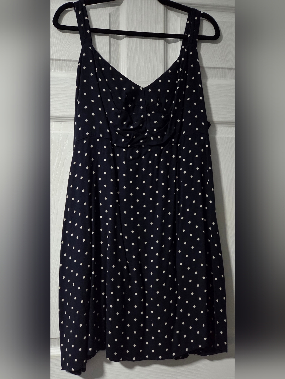 Old Navy Navy Blue Polka Dot Midi Dress